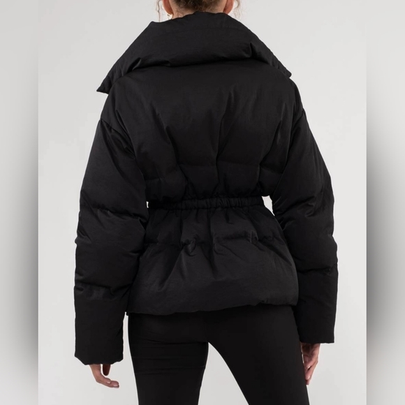 #9184🛑M, L Brand New! Elastic Waist Zip-Up Puffer Jacket - Picture 7 of 10